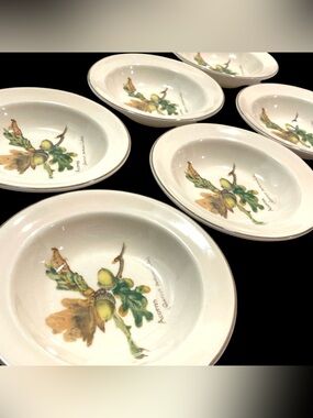 Vintage 1980s Country Diary Edwardian Lady by Noritake Rim Fruit/Dessert Bowls